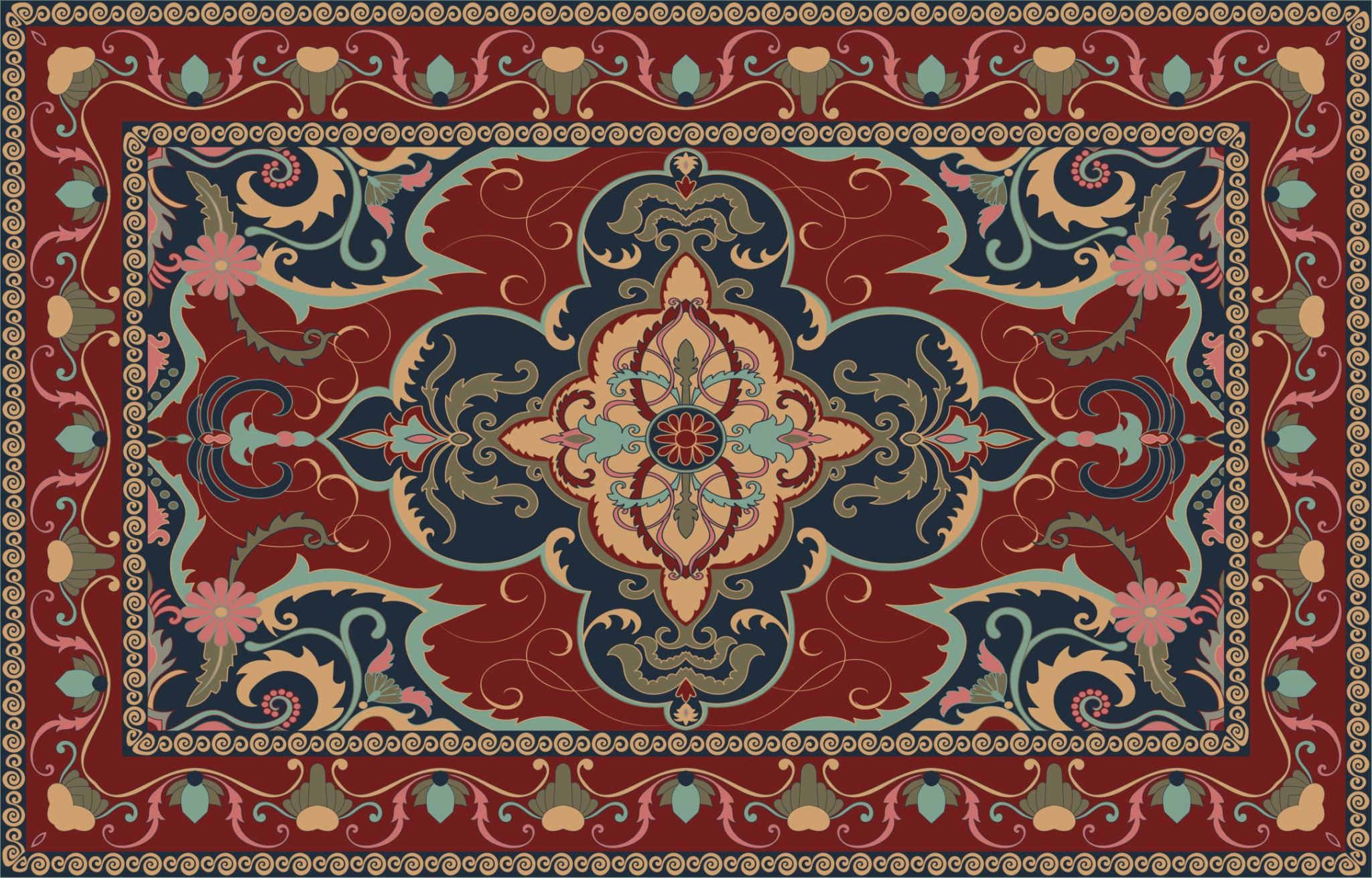 Patterned rug detail